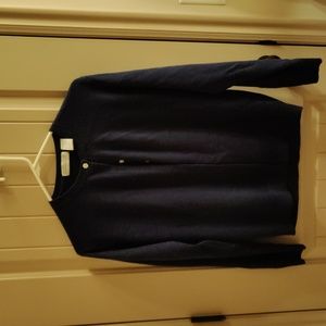 Navy button up cardigan
